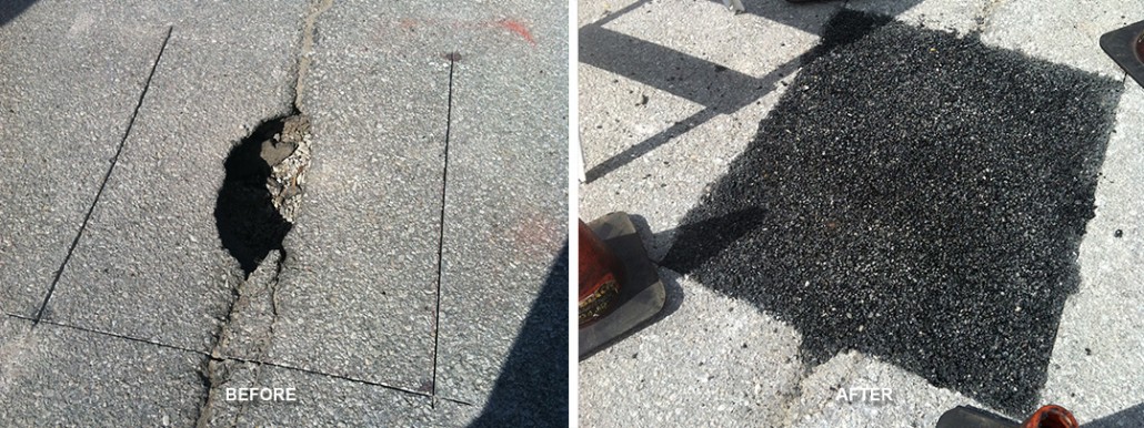 Pothole Patching: Before & After